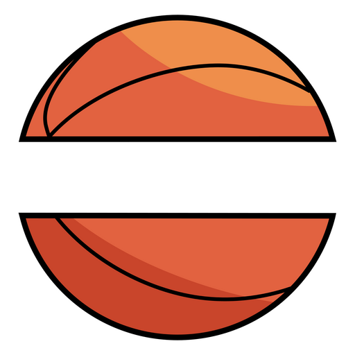 Modernes rundes Basketball-Illustrationsdesign PNG-Design