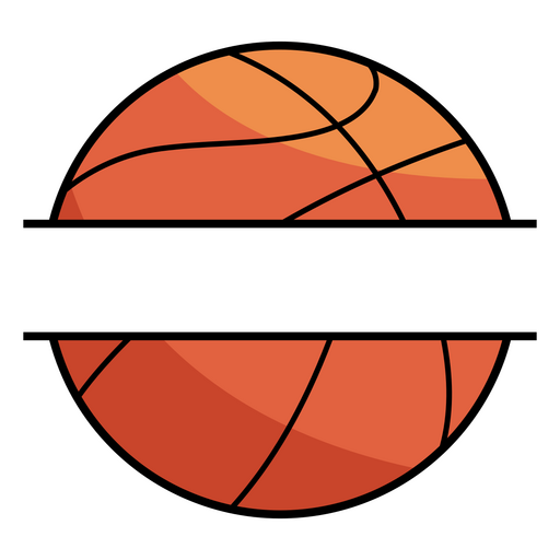 Simple geometric basketball illustration t-shirt design PNG Design