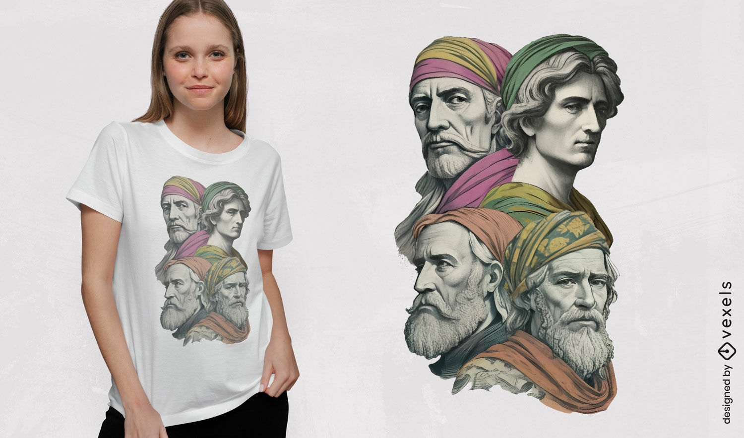 Renaissance-Statuen-T-Shirt-Design