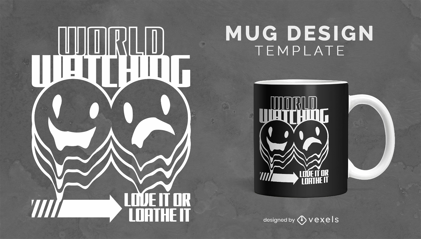 World watching mug design