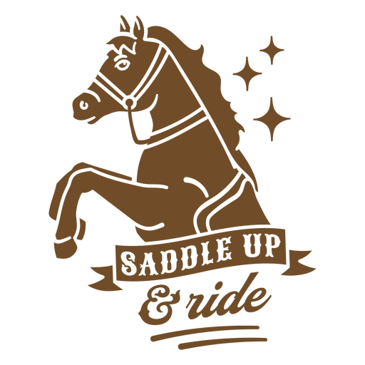 Design de sela e cavalgada Desenho PNG