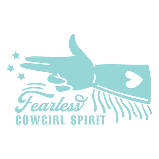 Fearless cowgirl spirit PNG Design