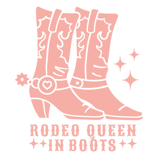 Rainha do rodeio em botas Desenho PNG