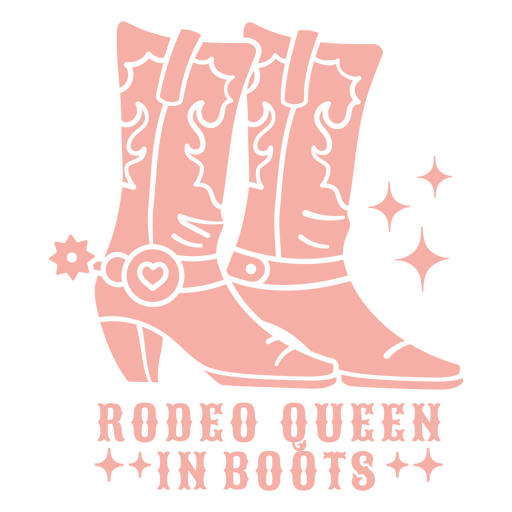 Rodeo queen in boots PNG Design