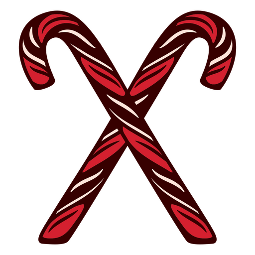 Festliches Zuckerstangen-Kreuz-Design PNG-Design