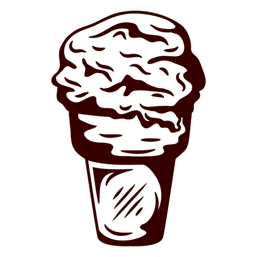 Skurrile Eistüte-Illustration PNG-Design