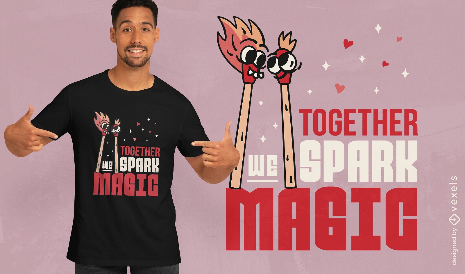 Together we spark matches t-shirt design
