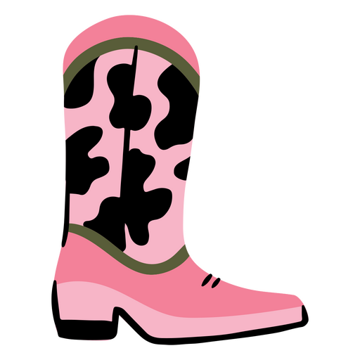 Playful pink cowboy boot design PNG Design