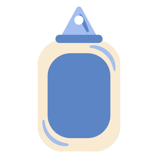 Blaues Leimflaschensymbol PNG-Design