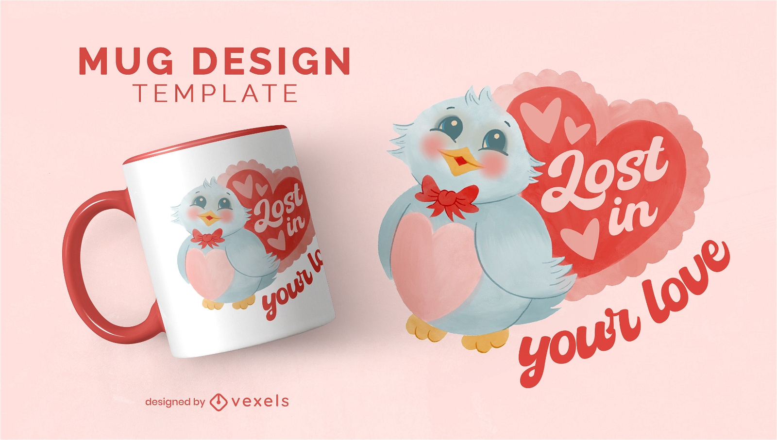 Bird love mug design