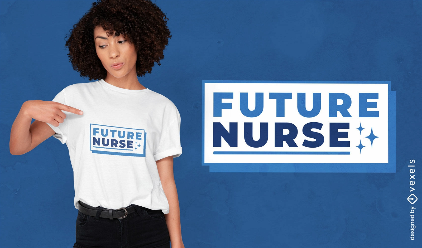 Diseño de camiseta de futura enfermera.