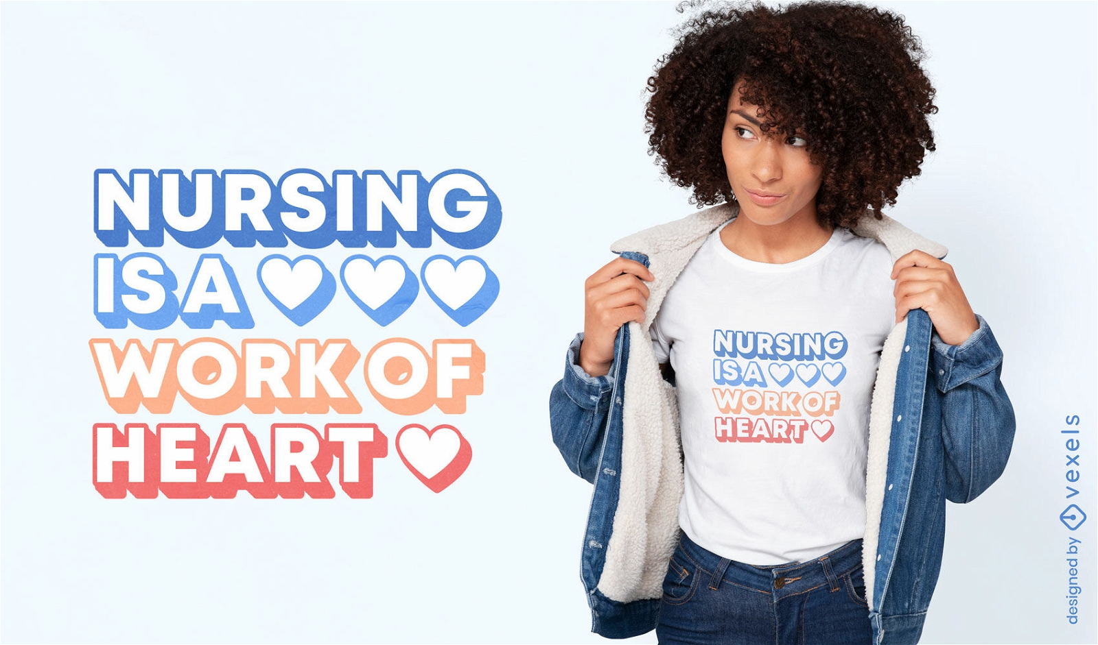 Nursing heart t-shirt design