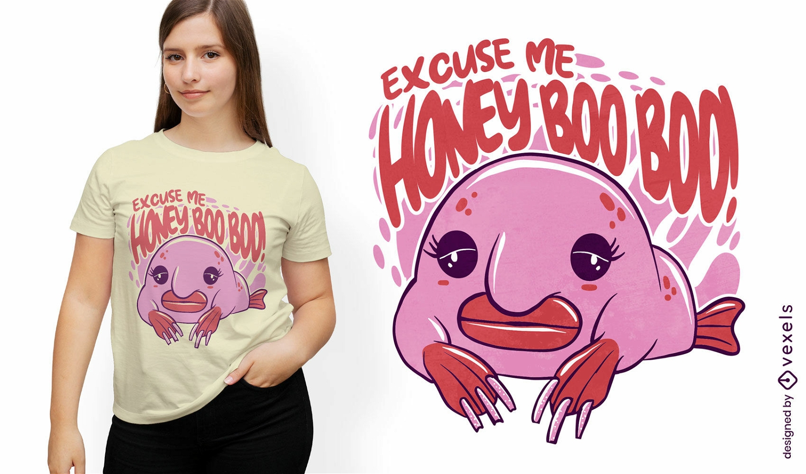 Blobfish humor t-shirt design