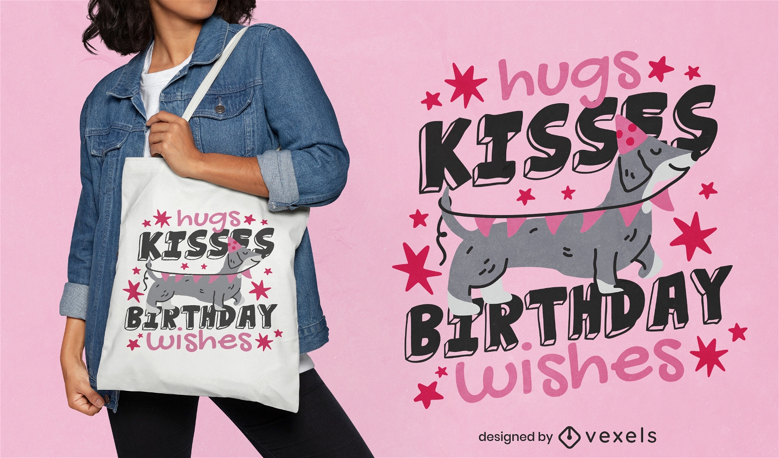 Birthday wishes tote bag design