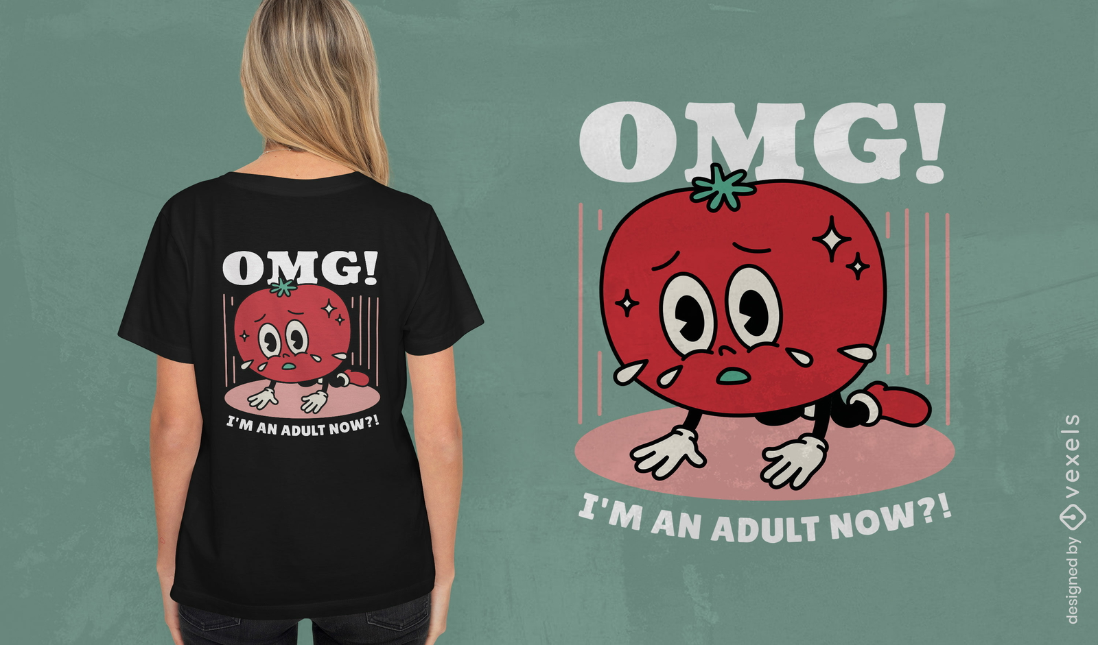 Realização do design de camisetas para a idade adulta