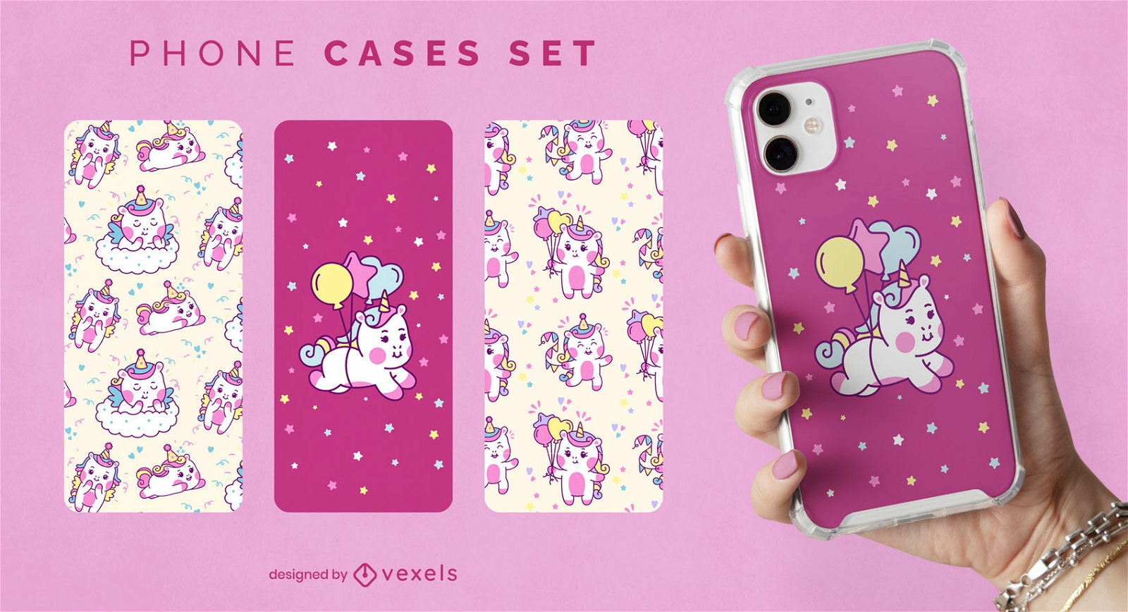 Unicorn phone cases set