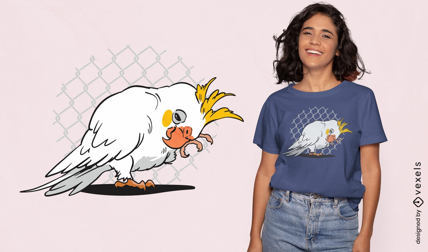 Playful cockatiel t-shirt design