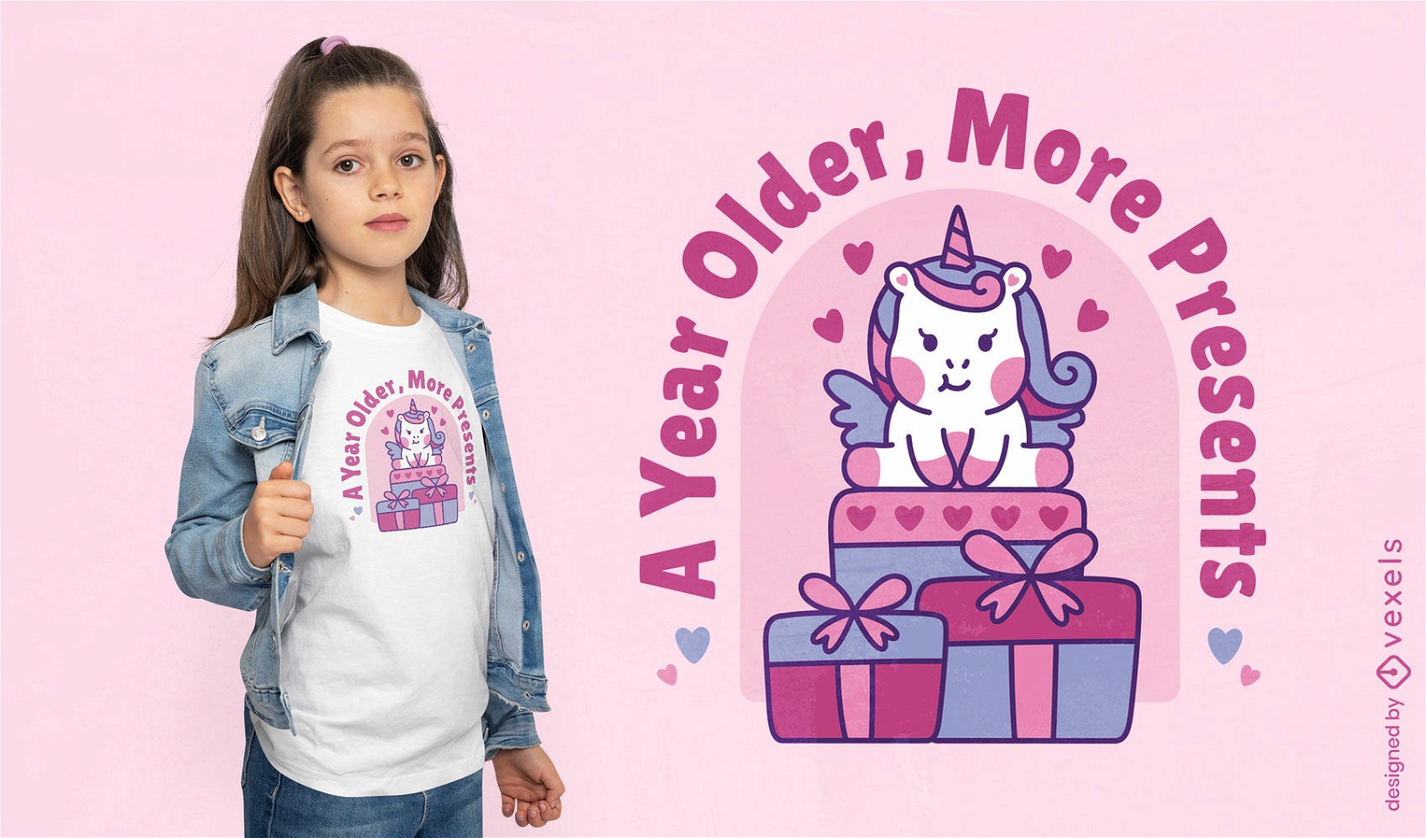 Cute birthday unicorn t-shirt design