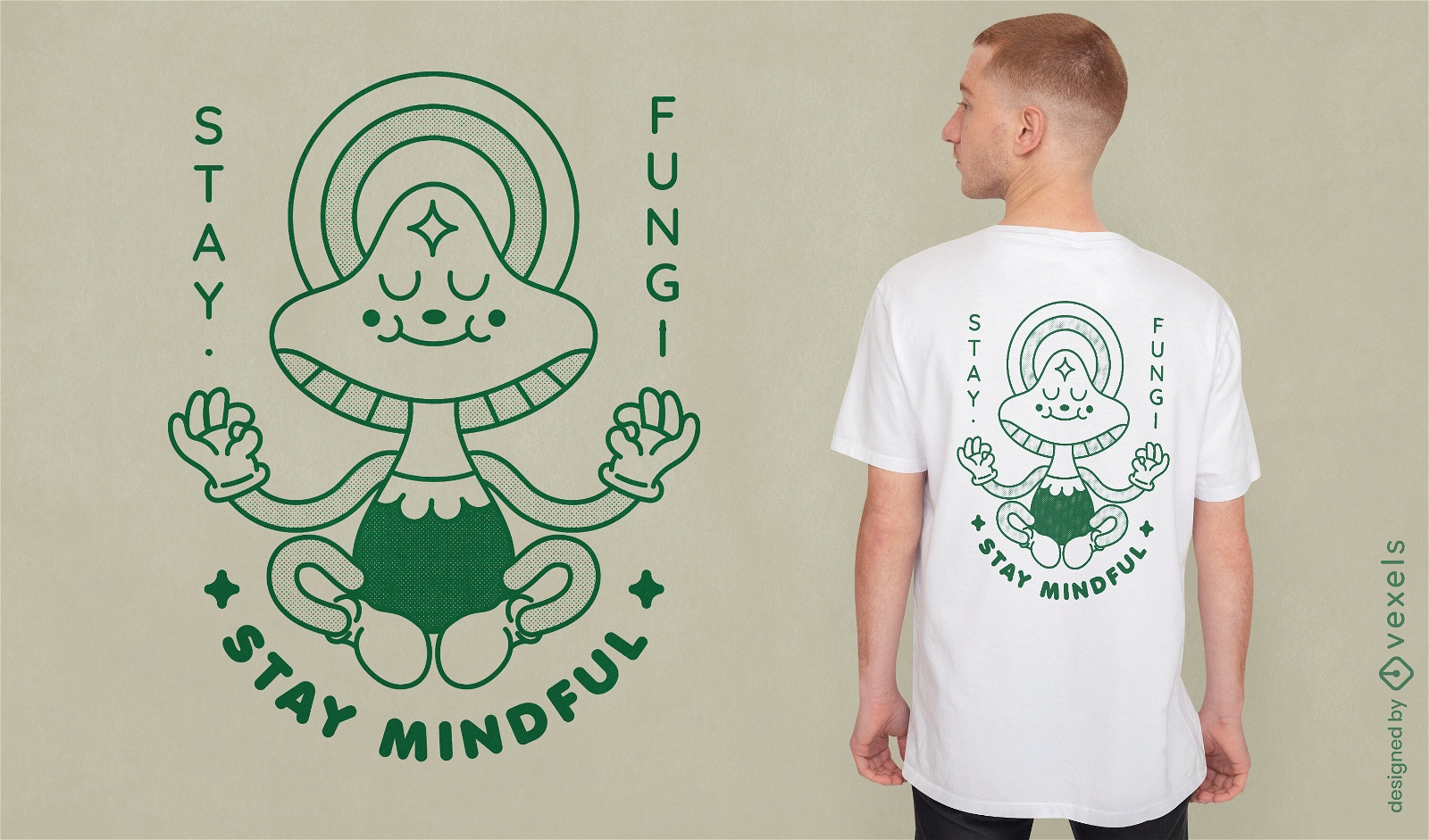 Mindful mushroom t-shirt design