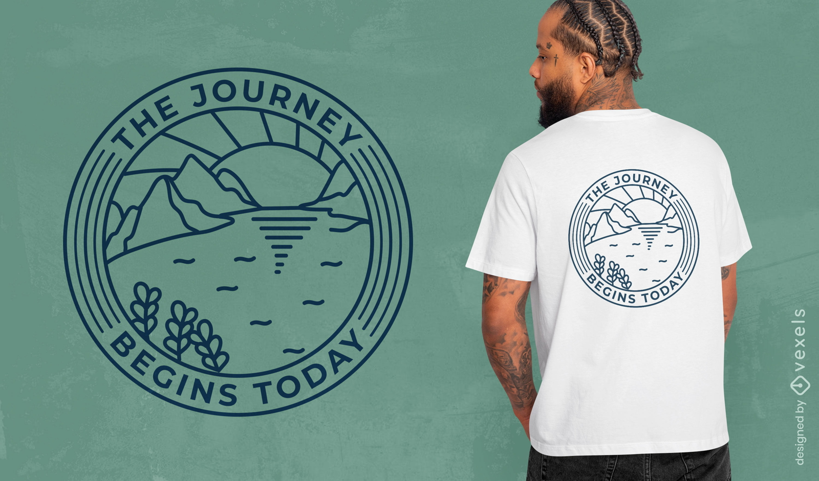 The journey begins t-shirt design