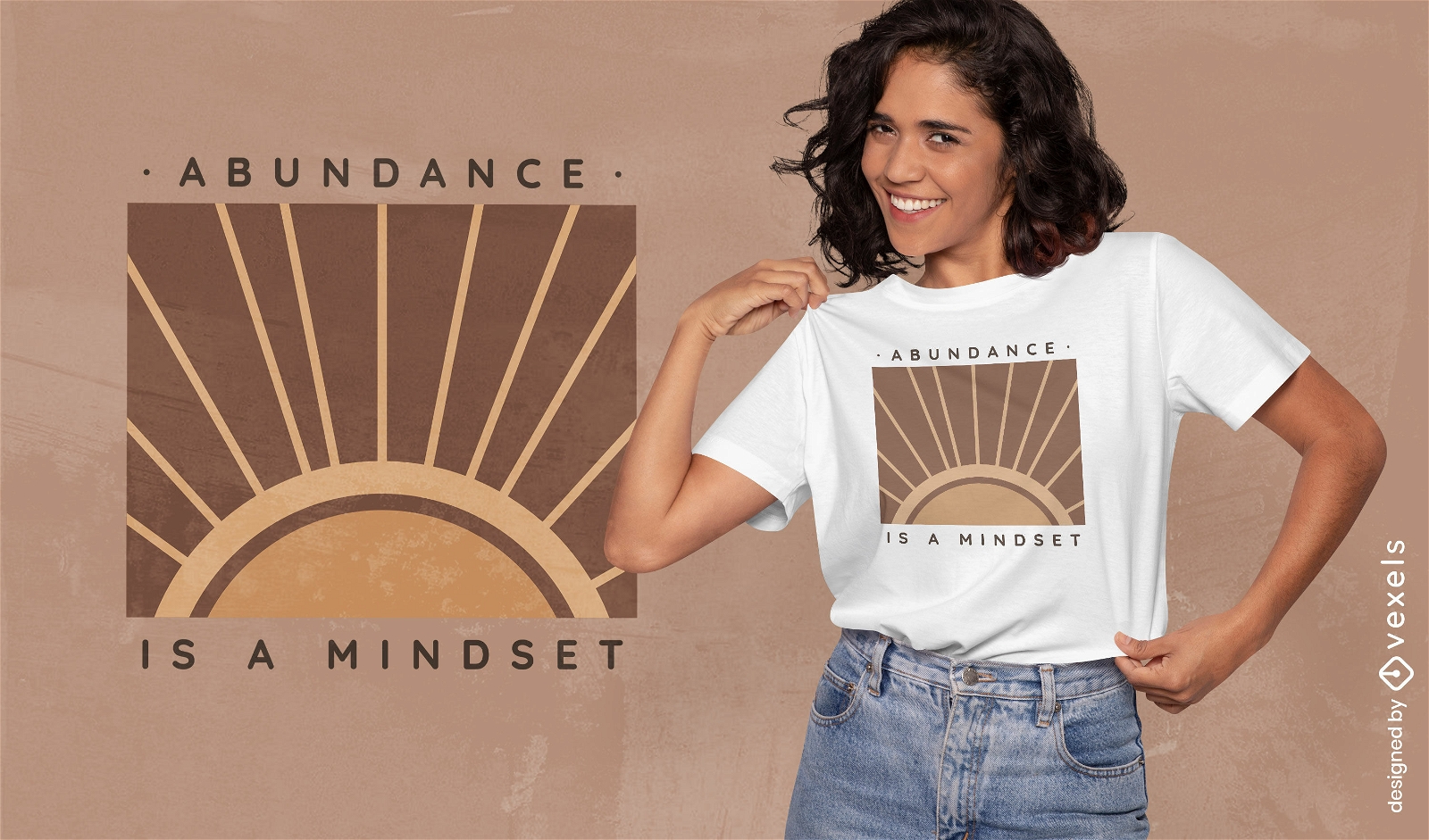 Diseño de camiseta con mentalidad de abundancia.