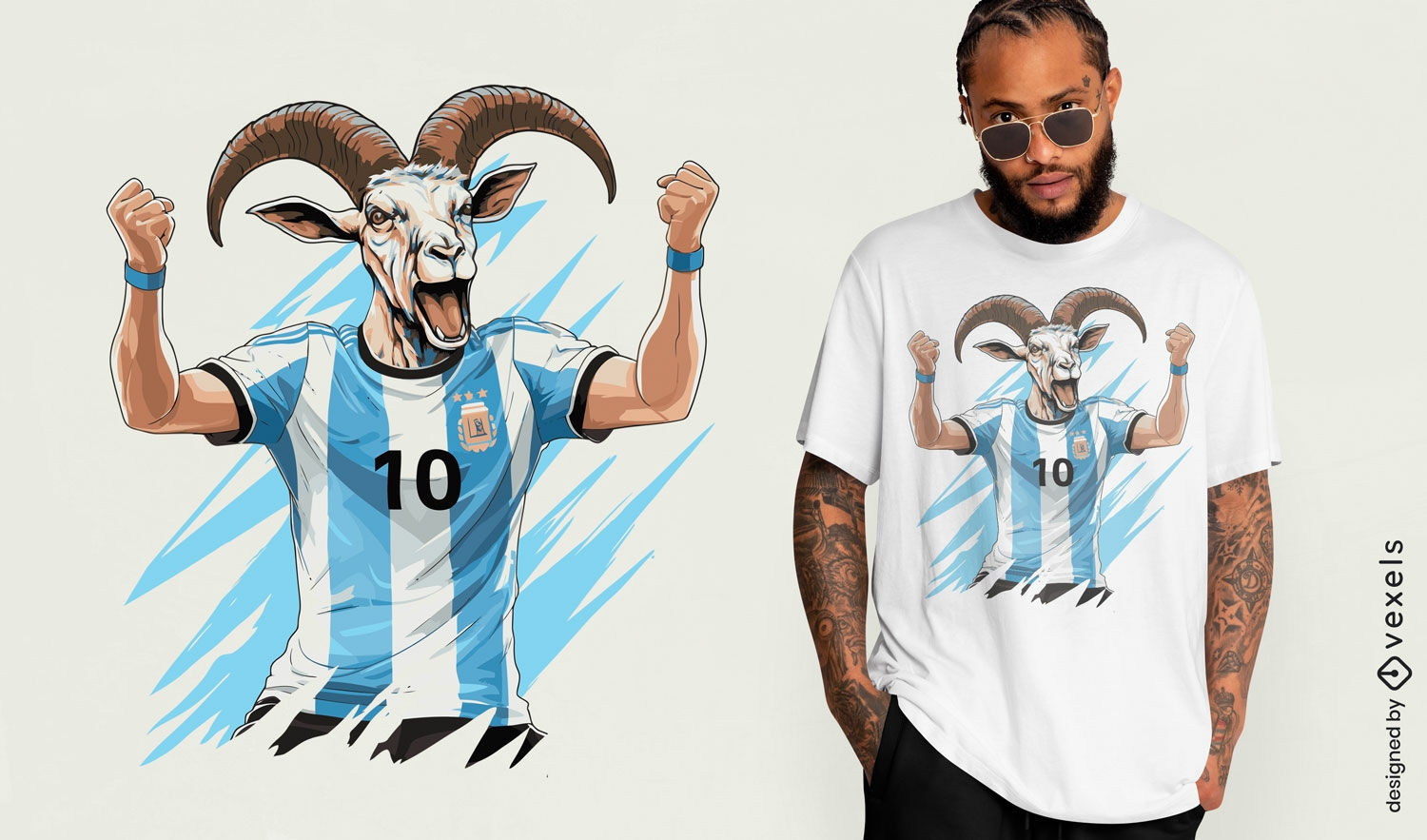 Argentinien-Ziegen-T-Shirt-Design