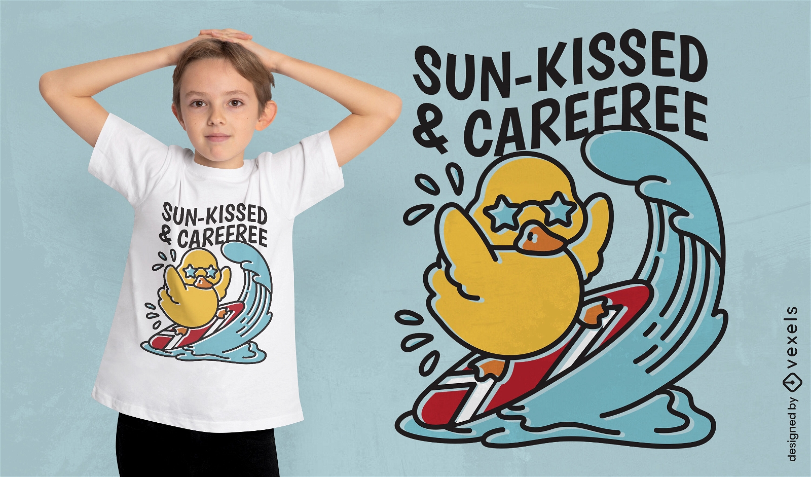 Sun-kissed and carefree t-shirt design