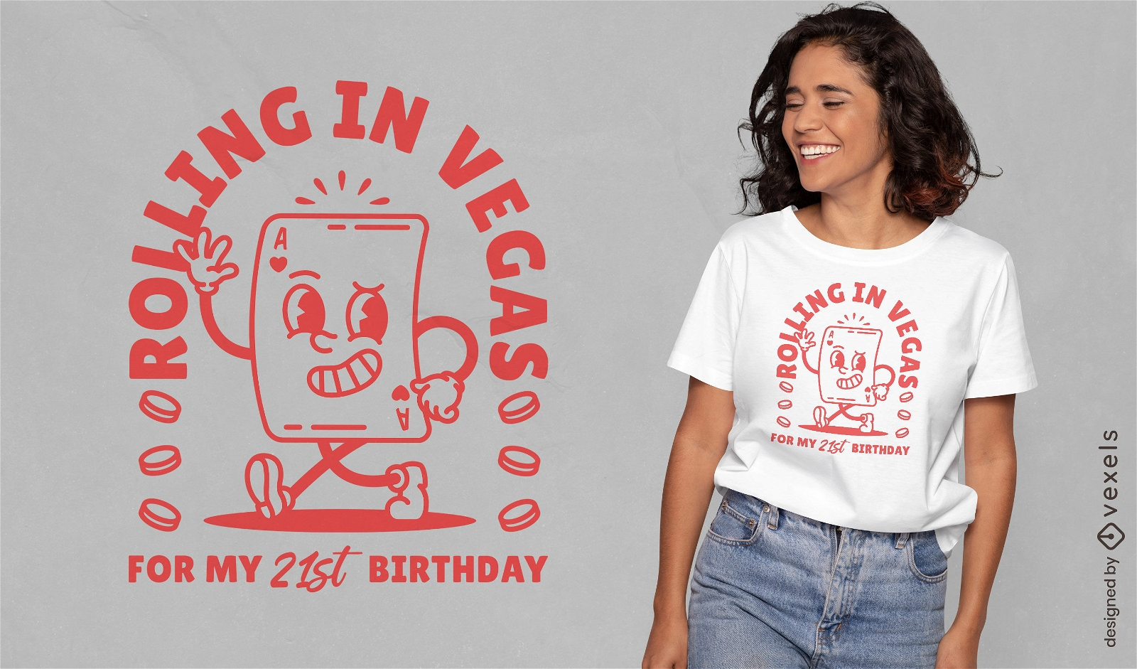 Vegas birthday t-shirt design