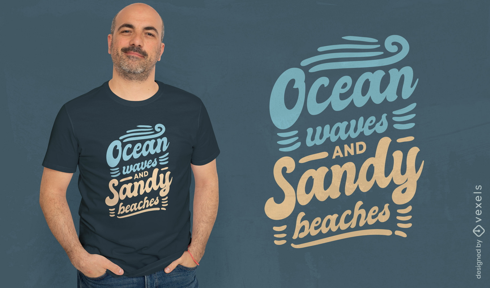 Diseño de camiseta Ocean Serenity.