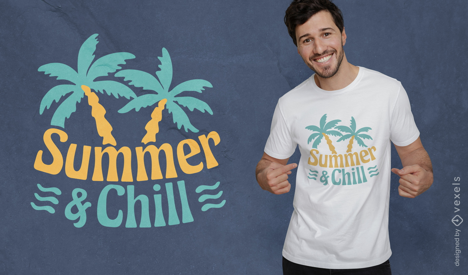 Tropical summer and chill t-shirt design