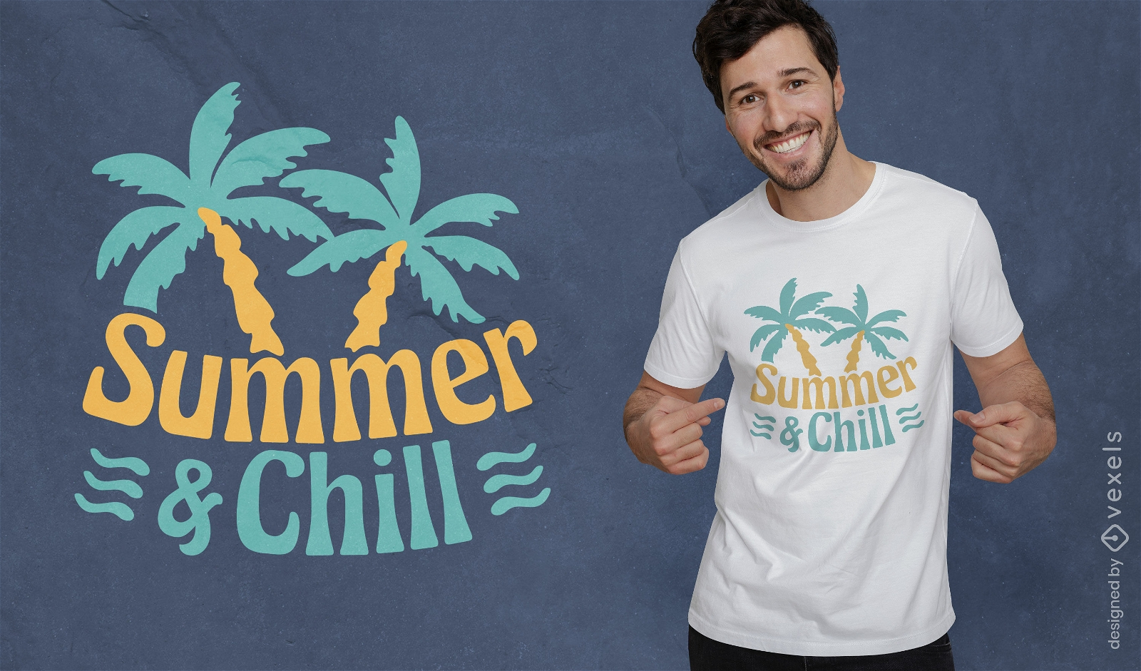 Tropisches Sommer- und Chill-T-Shirt-Design