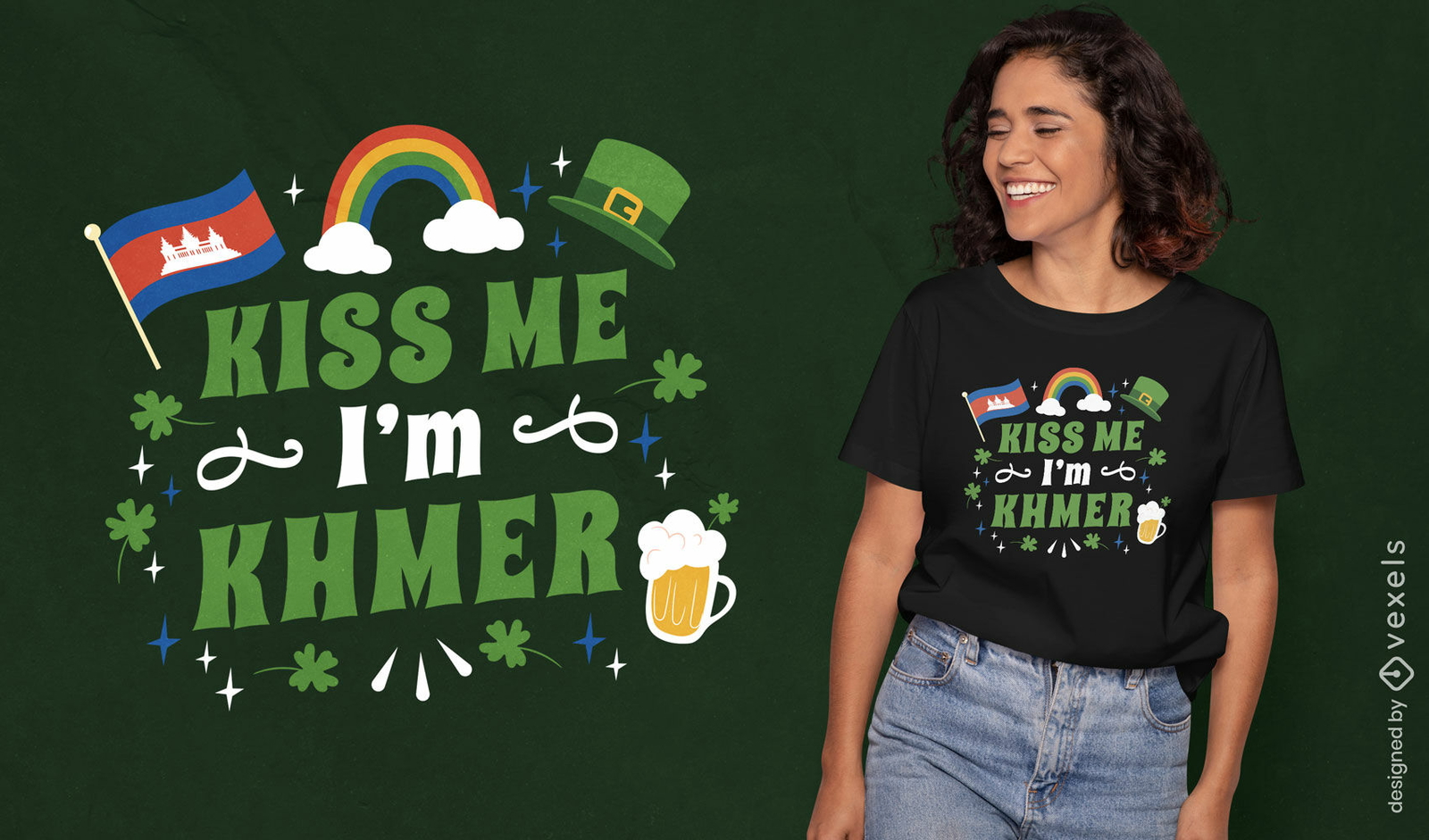 Diseño de camiseta del orgullo de San Patricio.