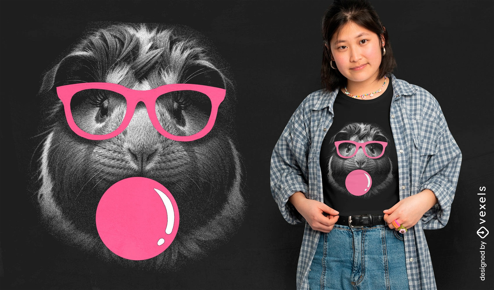 Quirky guinea pig t-shirt design