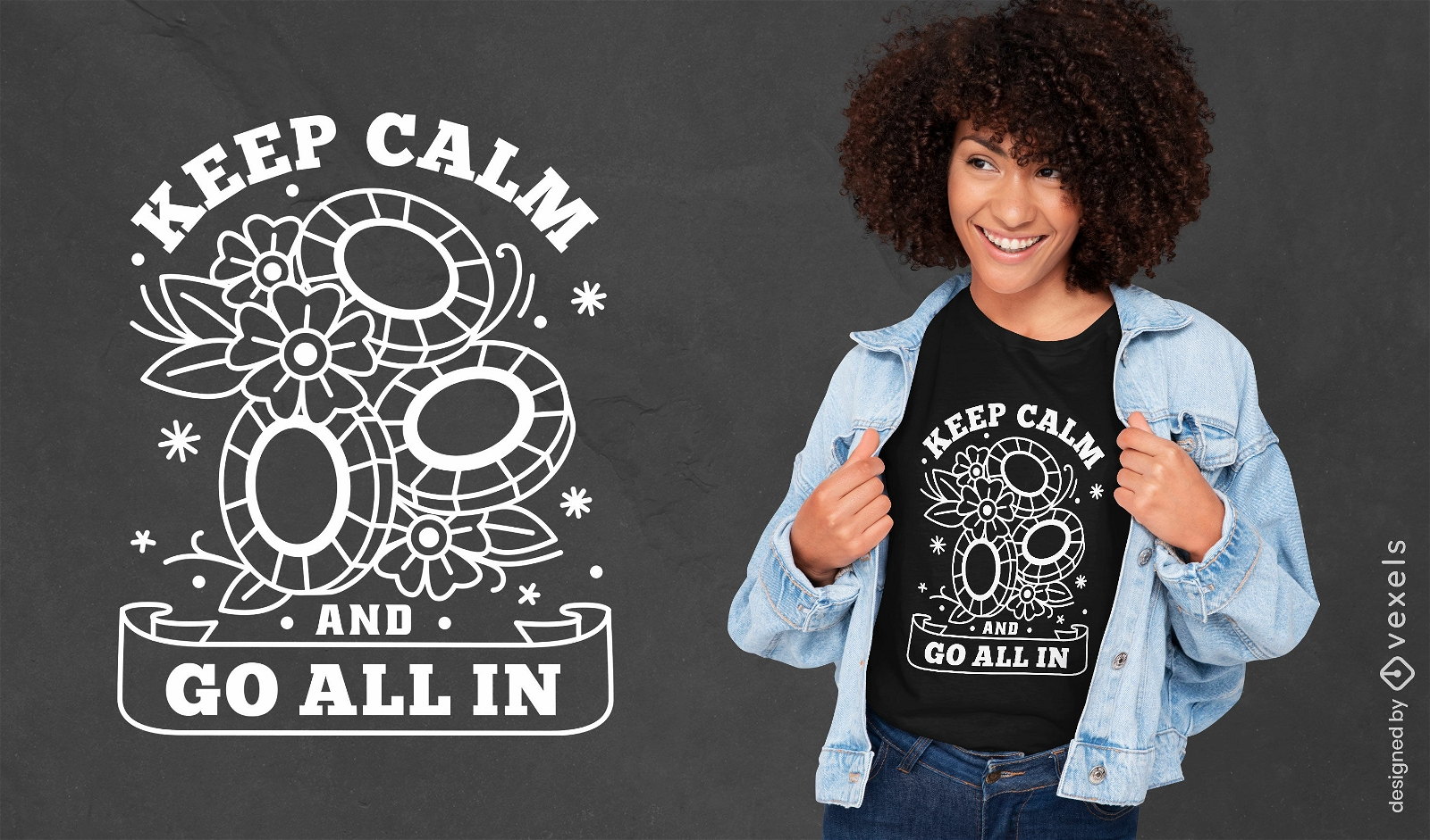 Keep calm poker mantra t-shirt design