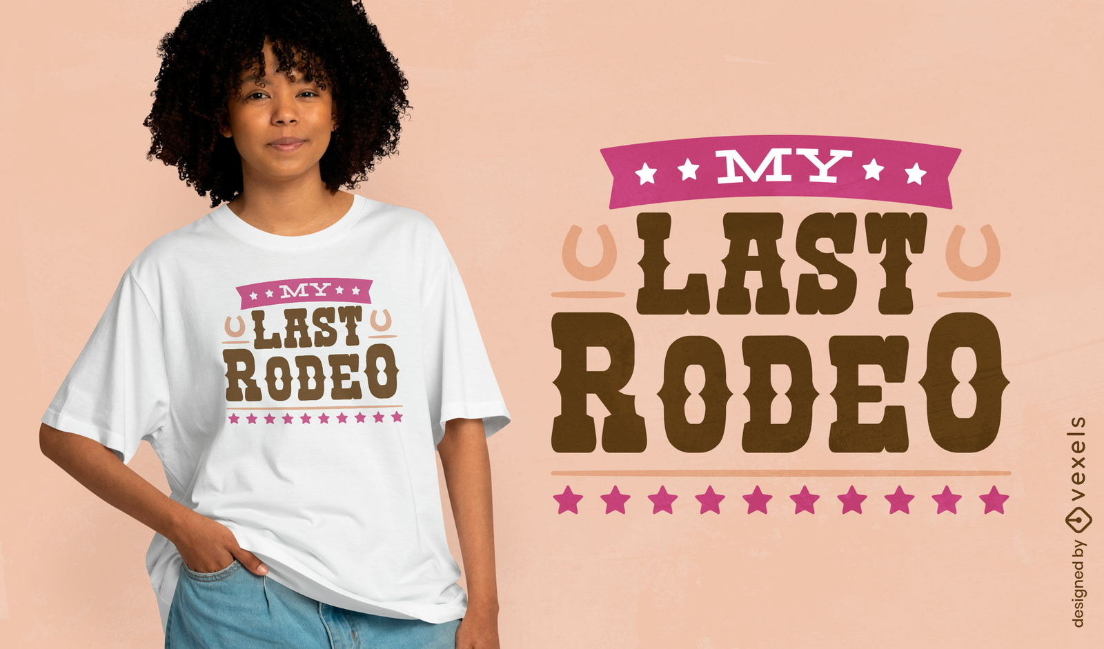 Último diseño de camiseta de rodeo.