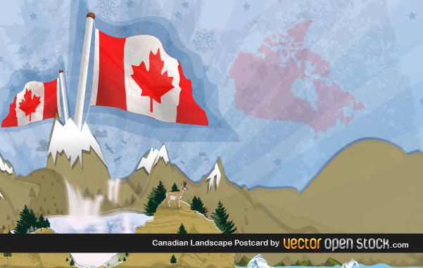 Canadian Landscape Postcard Canadian Landscape Postcard