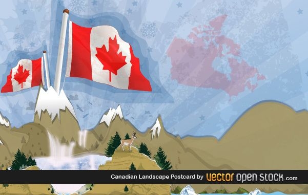 Postal de paisaje canadiense
