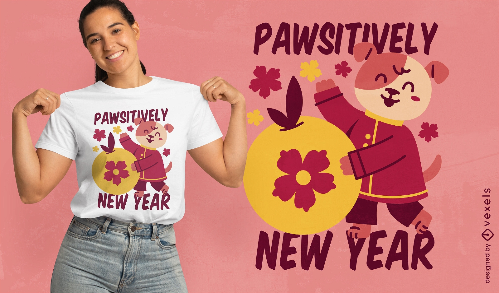 Optimistic new year t-shirt design