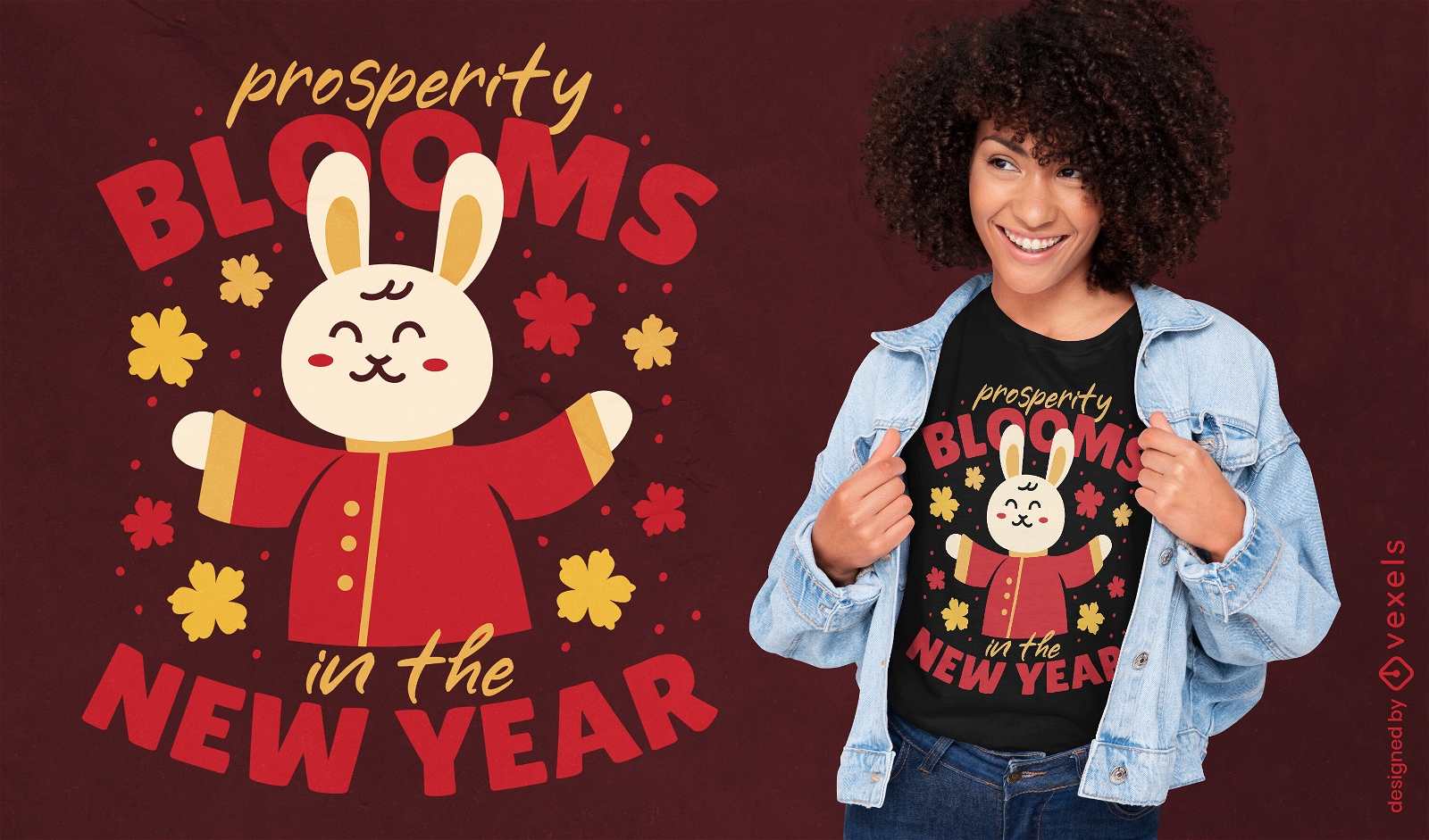 New year prosperity t-shirt design