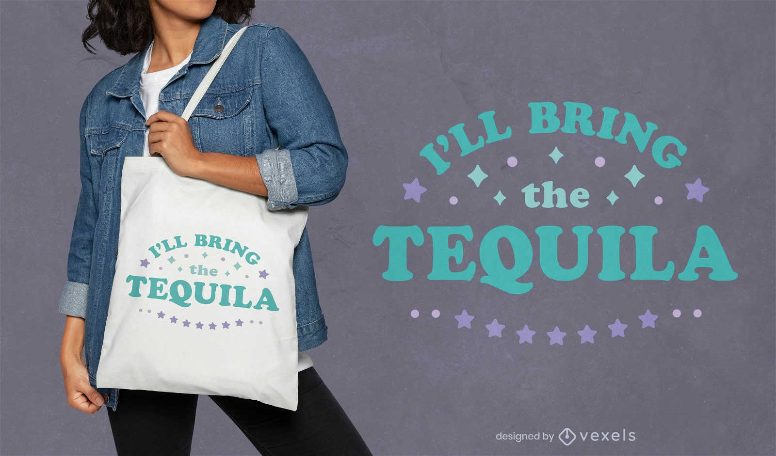 Tequila statement tote bag design