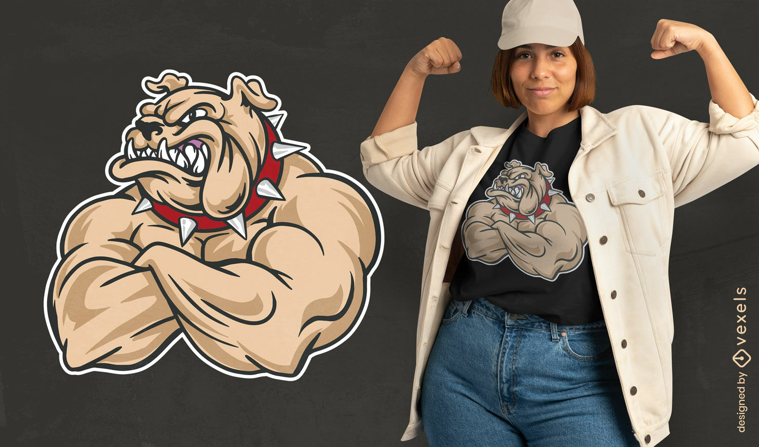 Diseño de camiseta Buff Bulldog.