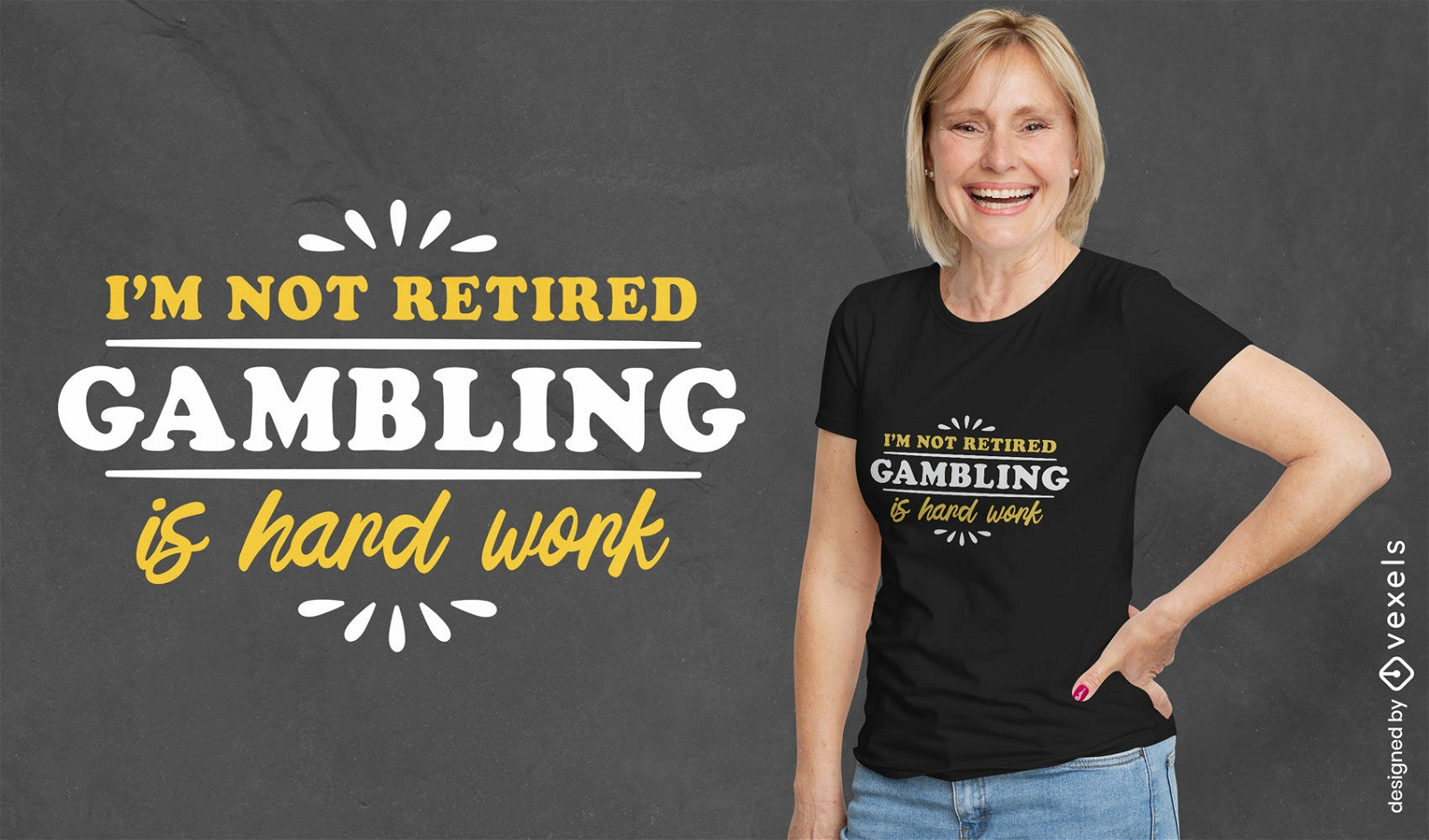 T-Shirt-Design aus Glücksspielleidenschaft