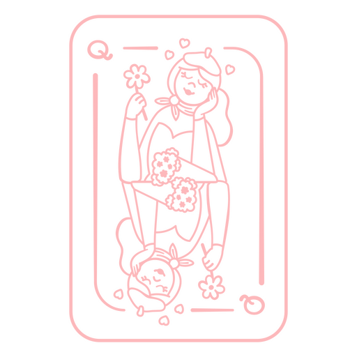 Carta de tarô com uma mulher segurando uma flor Desenho PNG