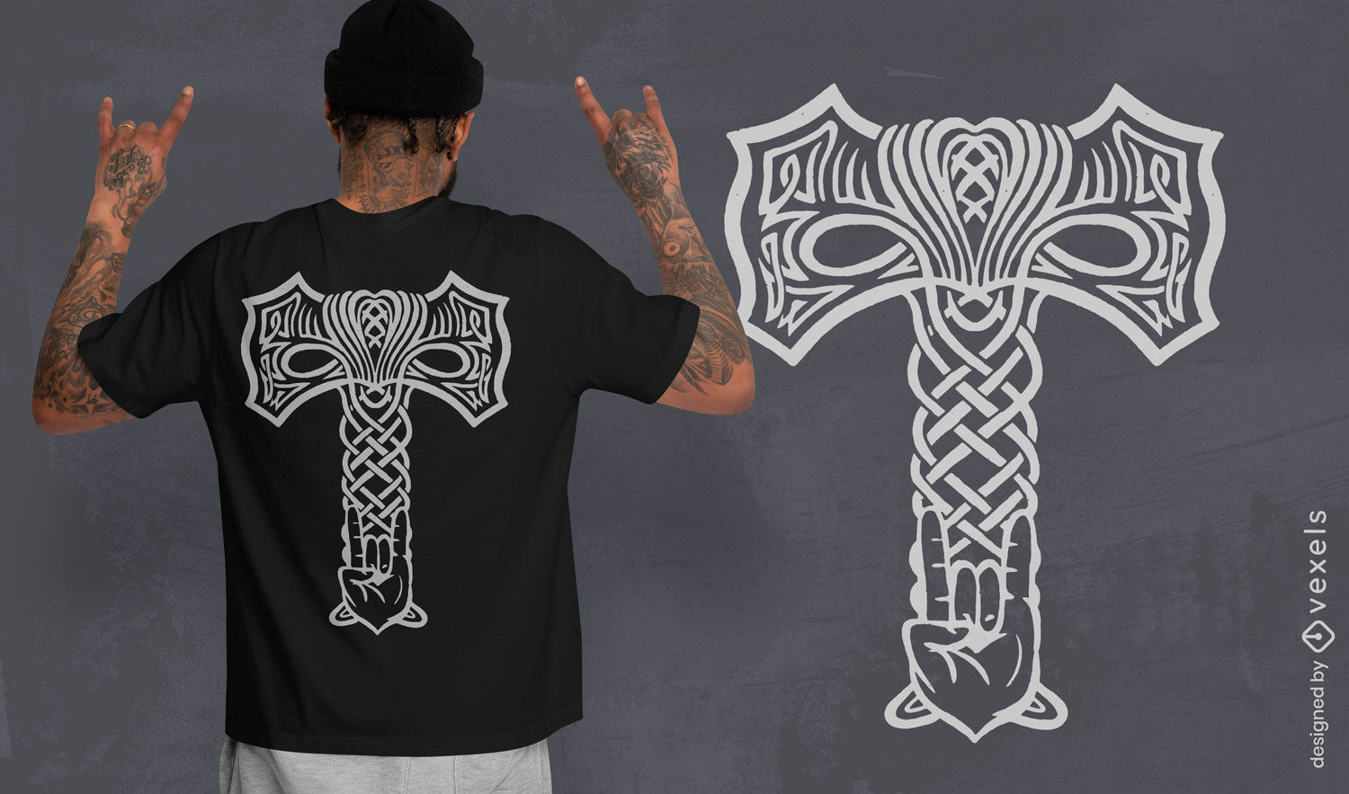 Design de camiseta nórdica Mjolnir