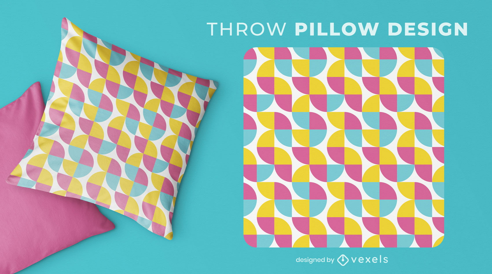 Geometric pattern throw pillow design