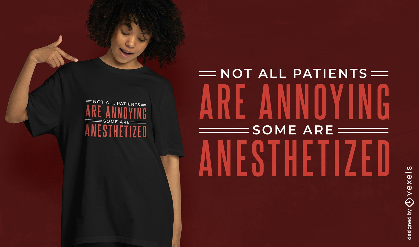 T-Shirt-Design für betäubte Patienten