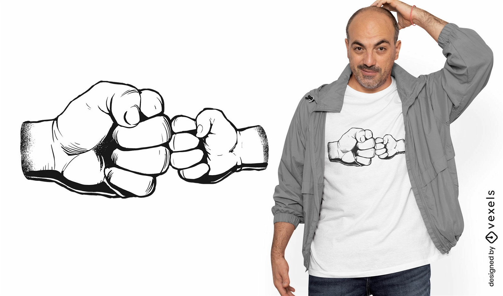 Kameradschafts-T-Shirt-Design zwischen Vater und Sohn