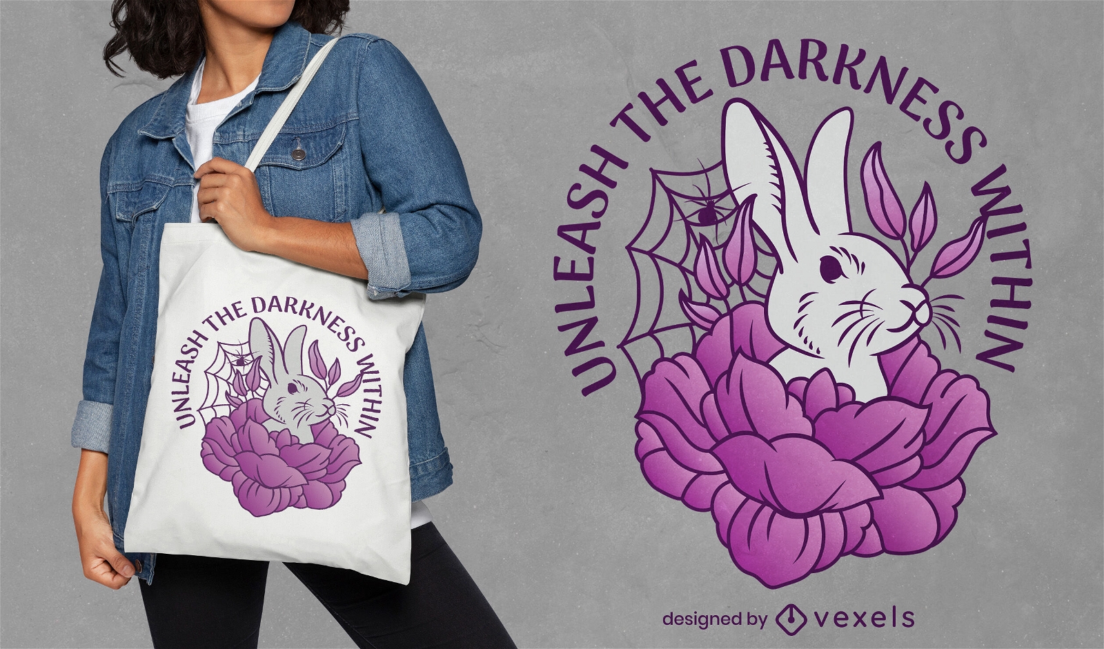 Darkness unleashed tote bag design