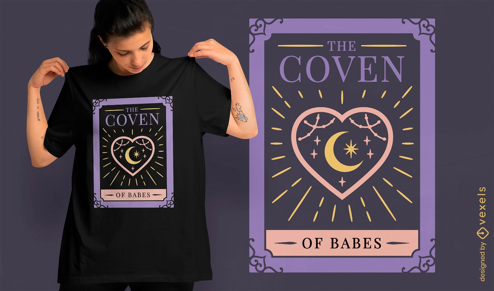 Diseño de camiseta del aquelarre del amor.