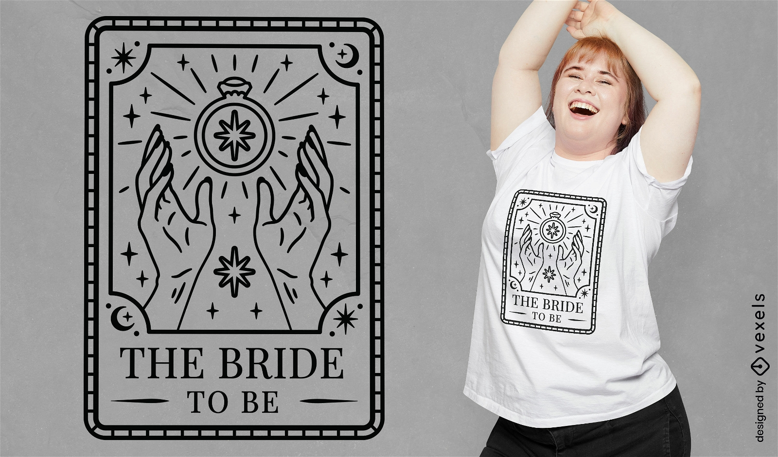 Anticipando el diseño de camiseta de la novia.